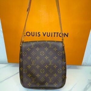 Louis Vuitton Musette Monogram Shoulder Bag Crossbody Messenger!